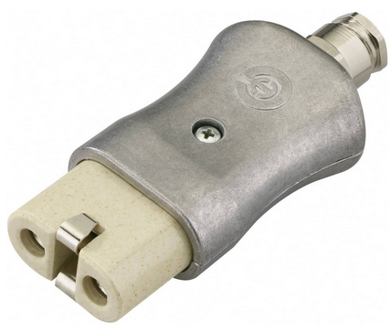 2 pin plug alum ceramic - Straight = £31.66 + VAT