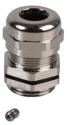 Brass Nickel plated cable gland c/w locknut