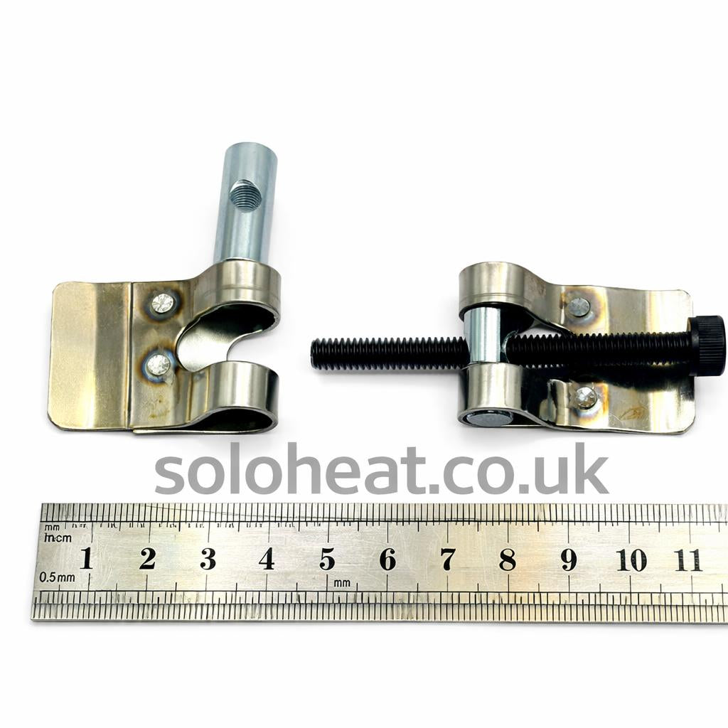 Soloheat OEM M6 Scroll clamp replacement (set of 2) c/w M6 Barrel nuts & M6 Bolt (as fitted to our heaters) = £7.50 each + VAT
