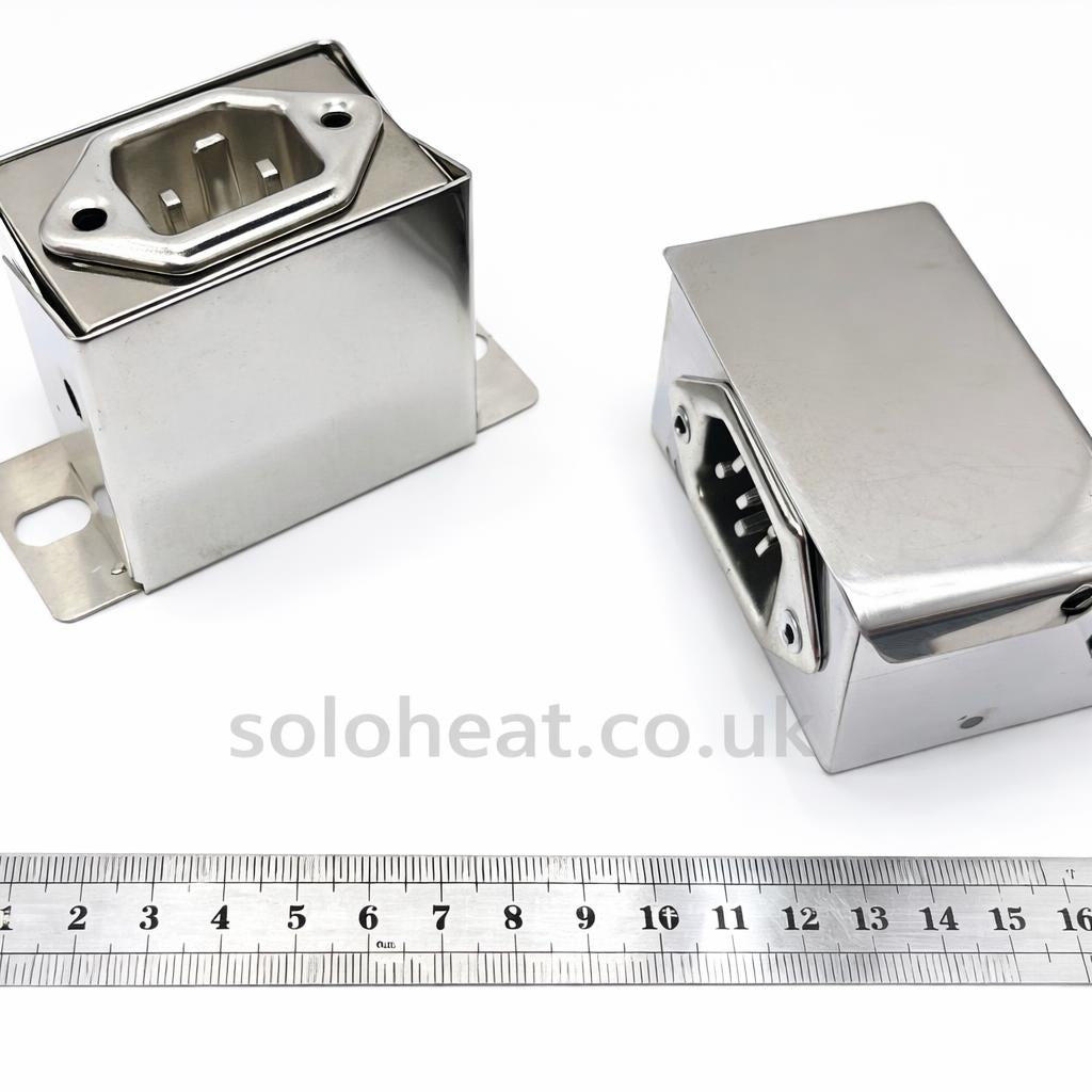 Soloheat OEM 3 Pin Plug Sockets c/w cover/side plates (as fitted to our heaters) = £15.50 each + VAT