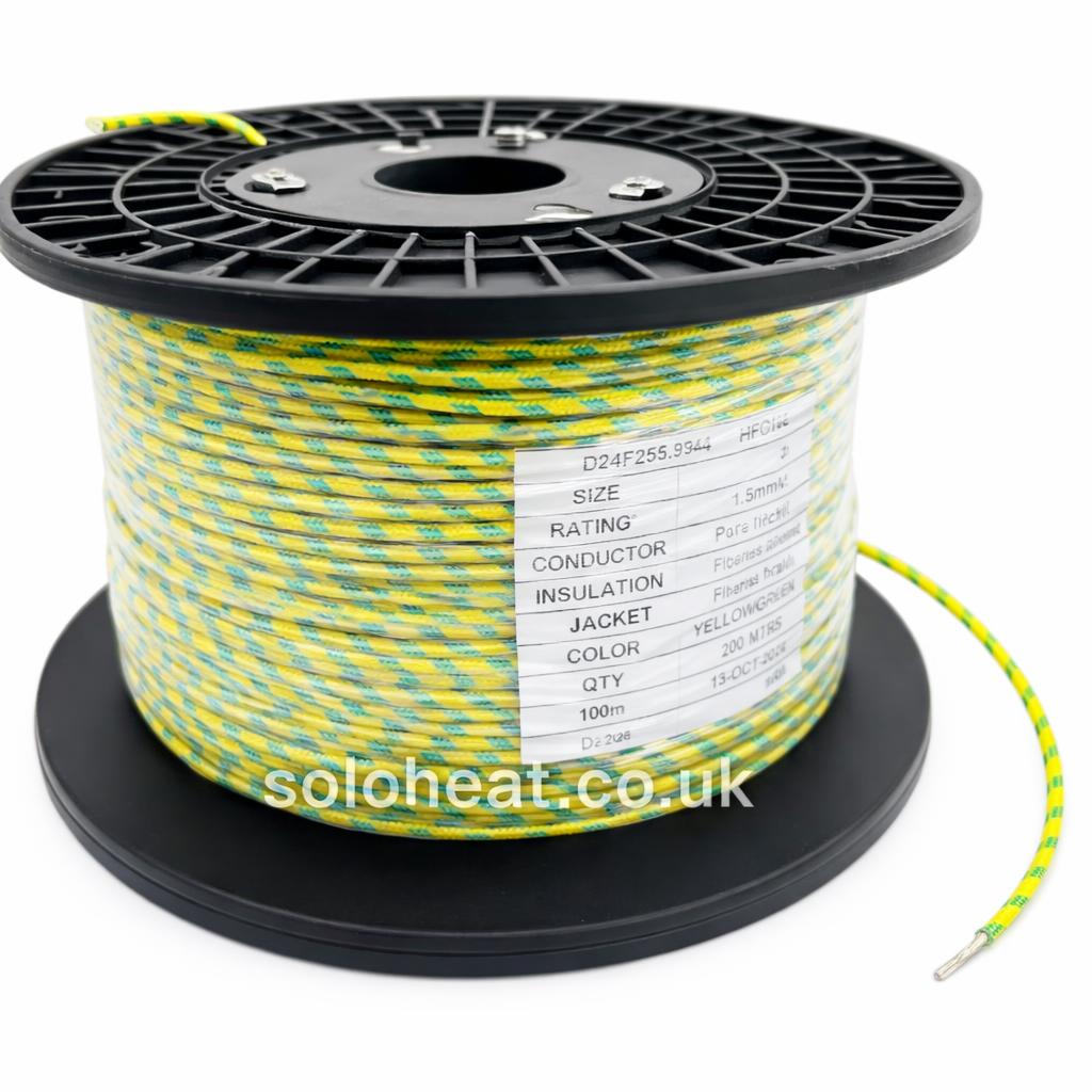 Heater cables – pure nickel core with fibre glass insulation – All 200 Mtr spools
