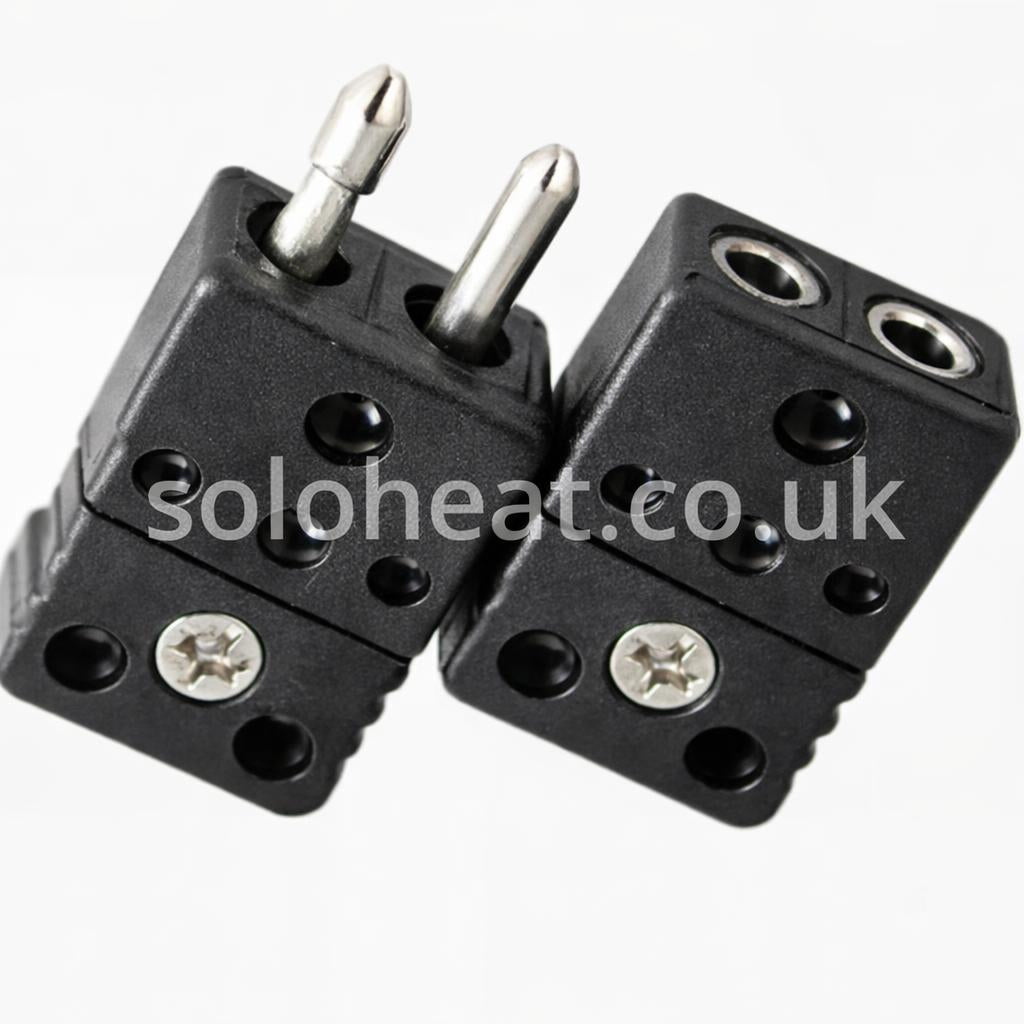 Standard thermocouple plug and socket set (male & female) = £10 + VAT